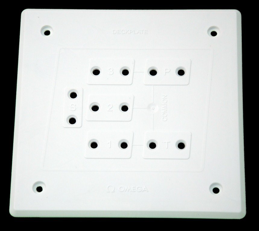 OMEGA poolside deck plate with lane sockets