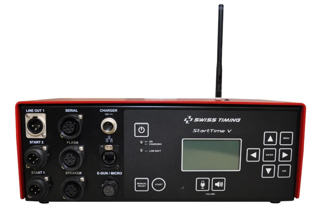 StartTime V console with the radio antenna for the wireless recaller