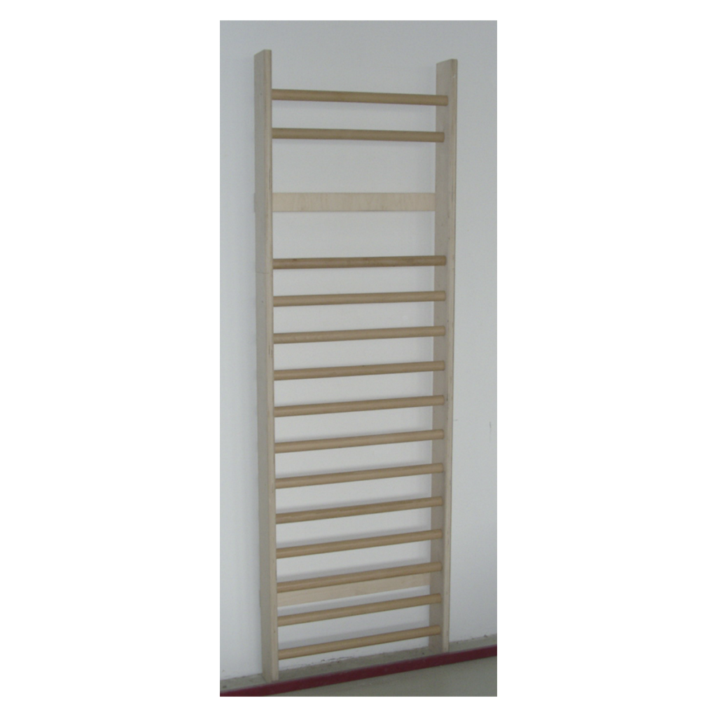 Swedish wall bars on plywood side panels