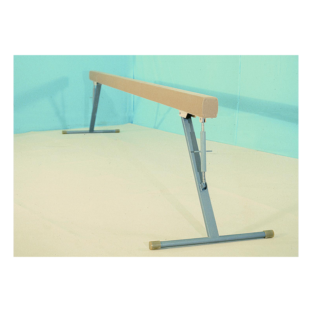 Balance beam with velour working surface