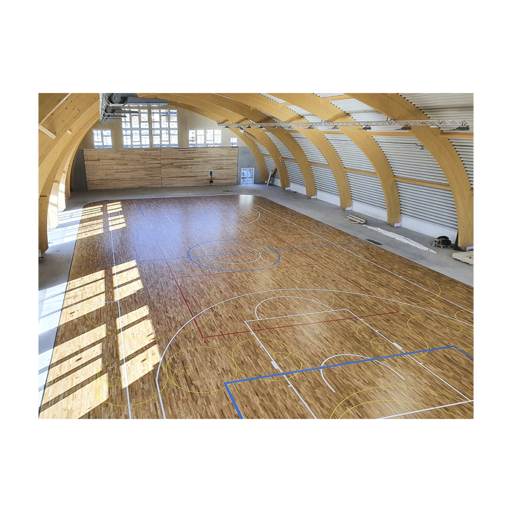 FLEX 2 solid wood sports floor on double joists