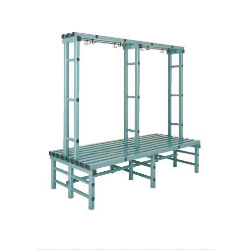 Double-sided plastic wardrobe bench