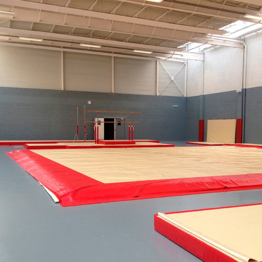 Exercise floor overlay tarpaulin