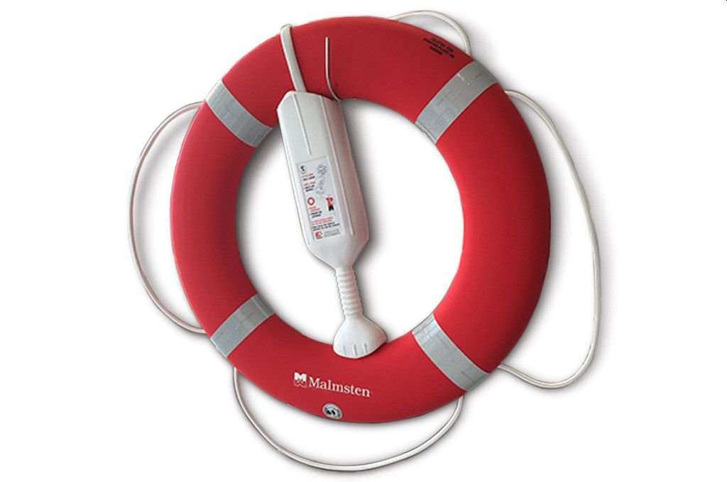 Lifebuoy with a floating line
