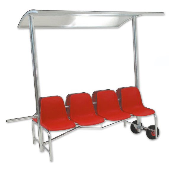 Mobile double bench for athletes