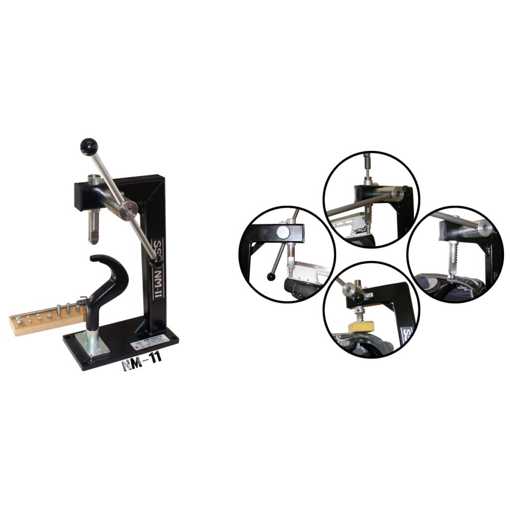 Riveting machine for skate repair