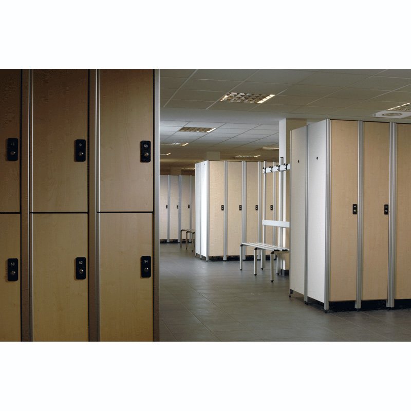 Locker in HPL panels, full height compartment