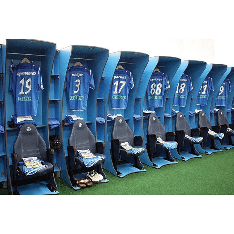 VIP locker room individual module in coloured HPL